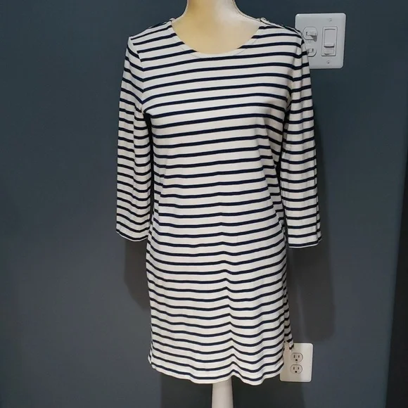 Madewell Striped Knit 3/4 Sleeve Dress Size S - Picture 3 of 11